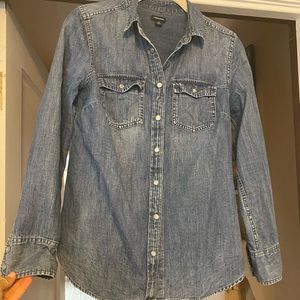 J Crew Denim (ish) button down top